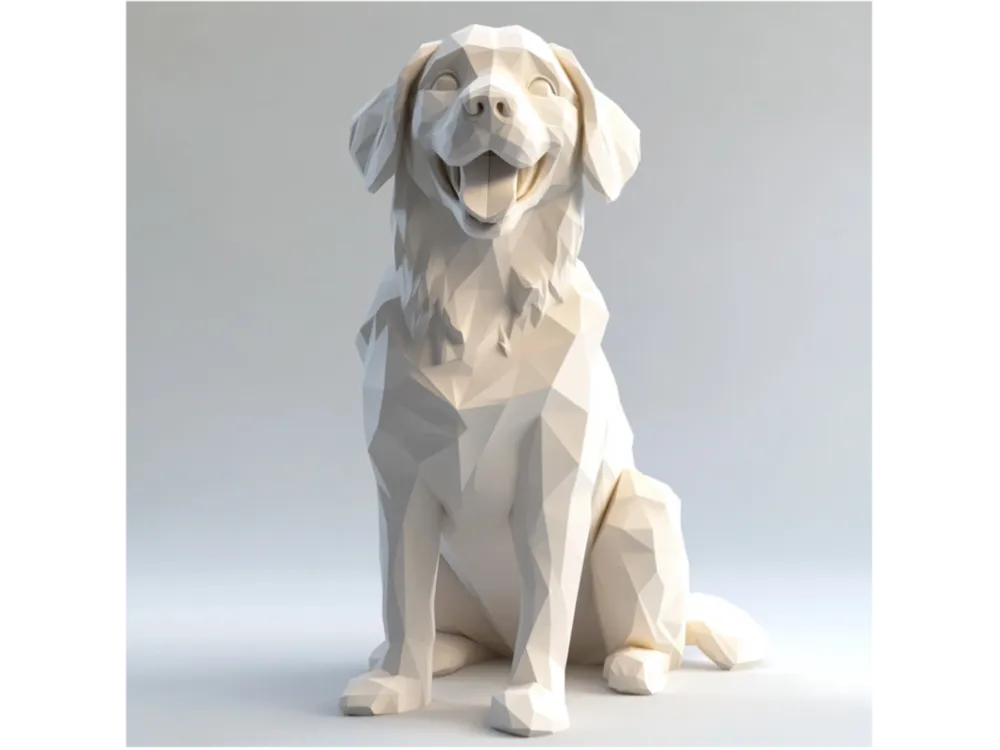 Golden Retriever Low Poly